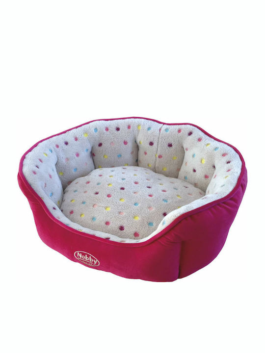 Nobby Spot Sofa Dog Bed Pink 65x57cm.