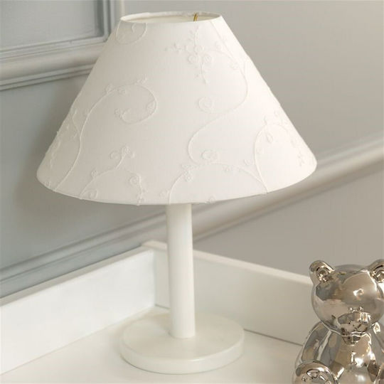 Funna Baby Kinder Nachttischlampe Premium Weiß 10x29x40εκ.