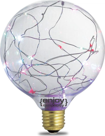 Elvhx LED Bulb 1.5W 125mm for Socket E27 and Shape G125 RGB 30lm