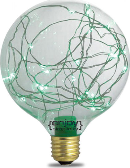 Elvhx LED Bulb 1.5W 125mm for Socket E27 and Shape G125 Green 135lm