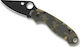 Spyderco Para 3 G-10 Knife with Blade made of Steel in Sheath