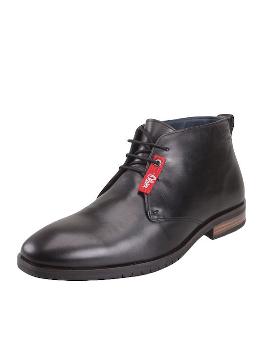 s.Oliver Leather Black Men's Boots