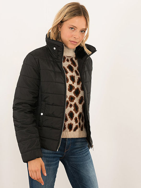 Vero Moda Women's Short Puffer Jacket for Winter Black