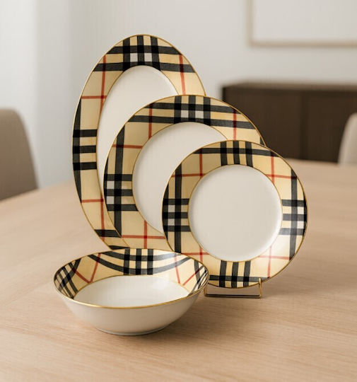 Burberry Beige Porcelain Dinnerware Set 20pcs