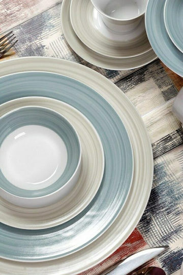 Cryspo Trio Pinelies Petrol Porcelain Dinnerware Set 24.470.40 20pcs