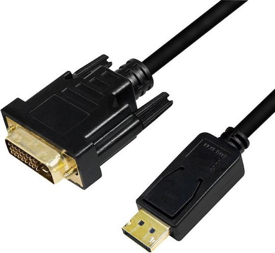 LogiLink 5m DVI-D male to DisplayPort male Cable Black (CV0133)