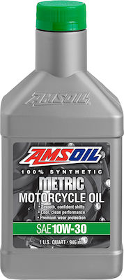 Amsoil Metric Sintetic Ulei de motocicletă pentru motoare în patru timpi 10W-30 946ml