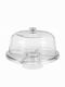 Borgonovo Glass Dessert Divided Serving Plate with 5 Positions Transparent Ø31cmxY22.5cm