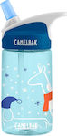 Camelbak Kids Plastic Water Bottle with Straw Eddy Kids Light Blue 400ml