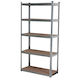 Bormann BSR2100 Galvanized Dexion with 5 Wooden Shelves L100xD45xH190cm