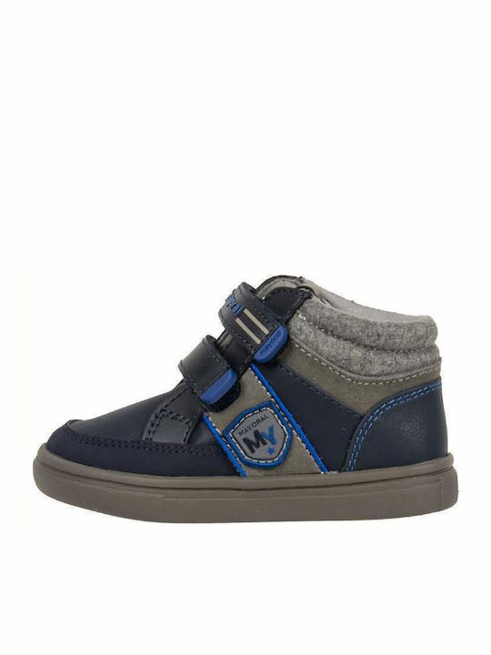 Mayoral Παιδικά Sneakers High με Σκρατς Navy Μπλε