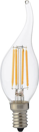 Horoz Electric Flame-4 Bec LED 4W pentru Soclu E14 Alb cald 450lm