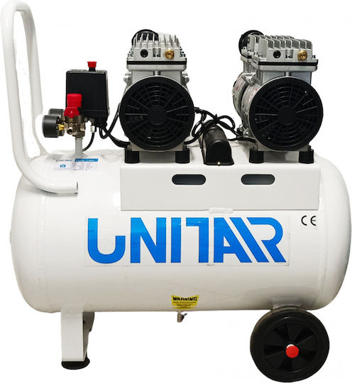 Unitair DUO 100 Μονοφασικό Κομπρεσέρ Αέρος 70dB με Αεροφυλάκιο 50lt