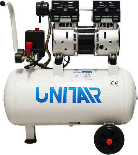 Unitair PLUS 70 Einphasiges Luftkompressor 66dB mit Leistung 1hp und Luftkammer 24lt