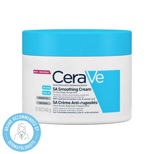 CeraVe SA Smoothing Cream Κρέμα Σώματος Ανάπλασης με Ουρία για Ξηρές/Πολύ Ξηρές Επιδερμίδες 340gr
