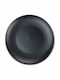 Nava Plate Shallow Ceramic Black with Diameter 26.5cm