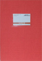 Neohart Notebook Ruled B5 50 Sheets Linen Red 1pcs