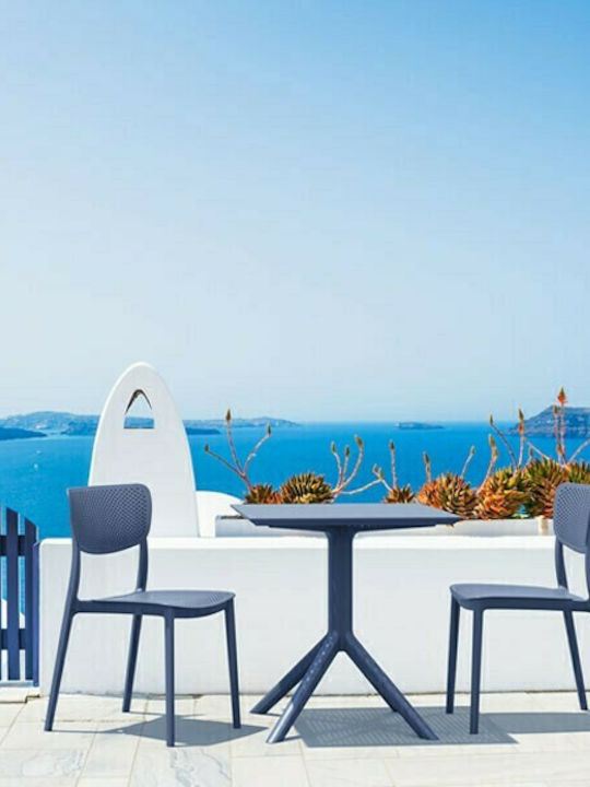 Outdoor Chair Polypropylene Lucy 129 Dark Grey ...