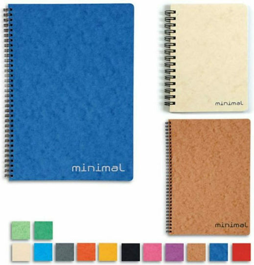 Neohart Σπιράλ Τετράδιο Ριγέ Α4 120 Φύλλων 3 Θεμάτων Minimal (Διάφορα Χρώματα)