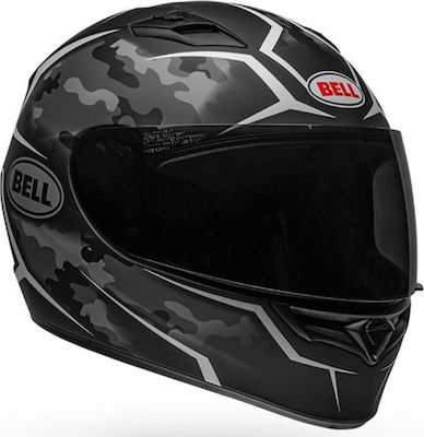 Bell Qualifier Full Face Helmet DOT / ECE 22.05 1527gr Stealth Camo Matte Black/White BEL000KRA226