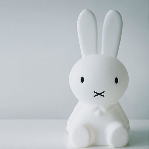 Mr Maria Lumini LED Lampă decorativă pentru copii Miffy cu Schimbări de Culori Alb 40x40x80εκ.