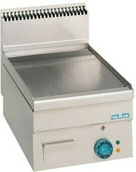 MBM EFT46LC Commercial Flat Top Electric Chromium Griddle with Flat Plate 5kW 40x60x27cm