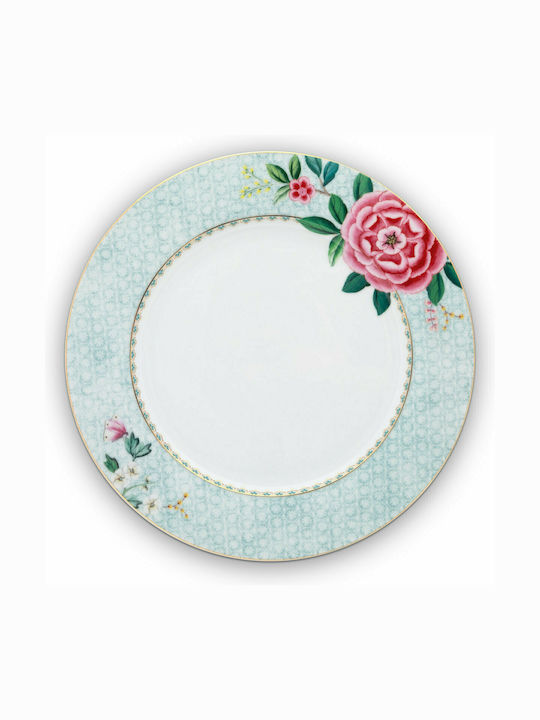 PiP Studio Blushing Birds Plate Shallow Porcelain Λευκό with Diameter 26.5cm 1pcs