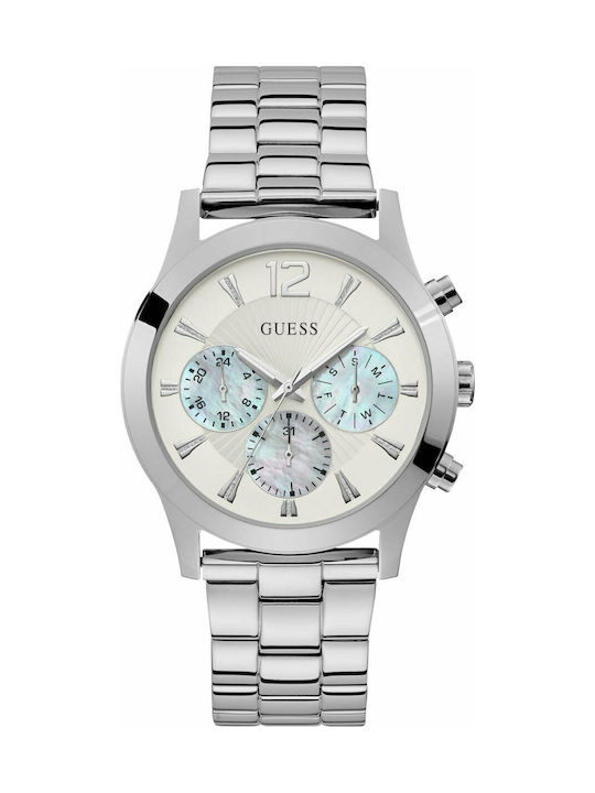 Guess Watch Chronograph with Silver Metal Bracelet W1295L1