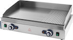 Hendi Blue Line 203163 Commercial Flat Top Electric Griddle with Flat & Ribbed Plate 3.5kW 72x53x25cm