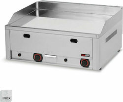 RM Gastro Πλατώ Ψησίματος Υγραερίου Χρωμίου 66x60x22cm 8kW με Λεία Πλάκα Redfox FTHC60G