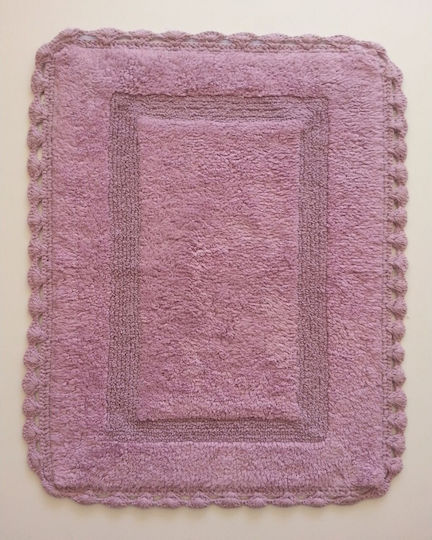 Natural Home Badematte Baumwolle Rechteckig DIB-1553 Lila 60x90cm