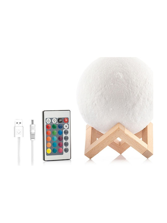 Rechargeable LED moon light with multiple colors and remote control | Plastic | Moon light