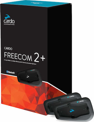 Cardo Freecom 2+ Duo Ενδοεπικοινωνία Διπλή για Κράνος Μηχανής