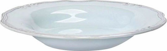 Espiel Tiffany Πιάτο Βαθύ Κεραμικό Γαλάζιο με Διάμετρο 24cm