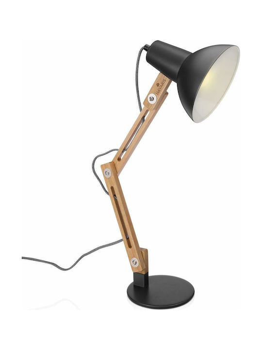 Navaris Office Lamp with Foldable Arm in Gray Color