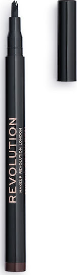 Revolution Beauty Micro Brow Pen Pencil for Eyebrows in Brown Shade