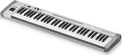 Swissonic Midi Keyboard EasyKey με 61 Πλήκτρα σε Ασημί Χρώμα
