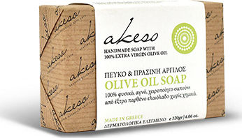 Akeso Pine & Green Clay Χειροποίητο Σαπούνι με Λεβάντα & Ελαιόλαδο 120gr