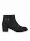 Tamaris Leather Women's Ankle Boots with Medium Heel Black