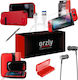 Orzly Essential Pack Bausatz für Schalter in Rot Farbe