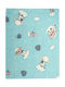 Dimcol Lamb Kids Duvet Cover Single Flannel 06 Sky Blue 160x240cm