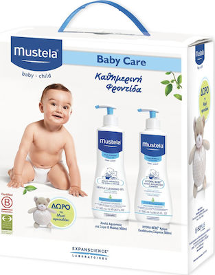 Mustela Gel Lavante Doux 500ml & Hydra-Bebe Lait Corps Body Lotion 500ml & Δώρο Αρκουδάκι 3τμχ