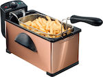 Bestron AF370CO Deep Fryer with Removable Basket 3.5lt Copper