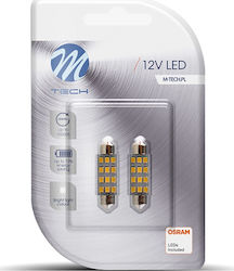 M-Tech Lămpi Autoturismului & Motocicletei C5W / SV8.5-8 LED 12V 1.5W 2buc