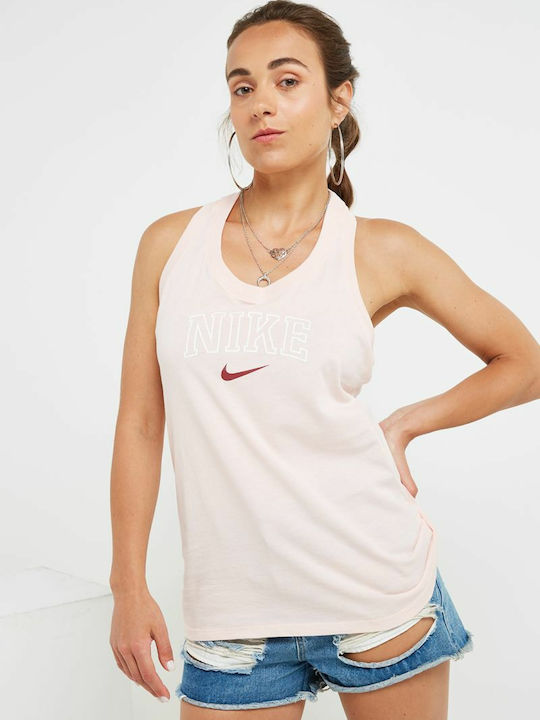 Nike Feminină Sportivă Din bumbac Bluză Fără mâneci Roz