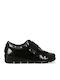 Parex Patent Leather Women's Moccasins in Black Color