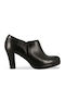 Parex Leather Women's Ankle Boots with High Heel Black