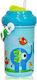 Lorelli Kids Plastic Water Bottle with Straw Toddler Sipper Blue 500ml