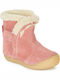 Kickers Sofur Kids Suede Anatomic Boots Pink