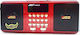 Joc H1822BT Tabletop Radio Rechargeable with USB Red